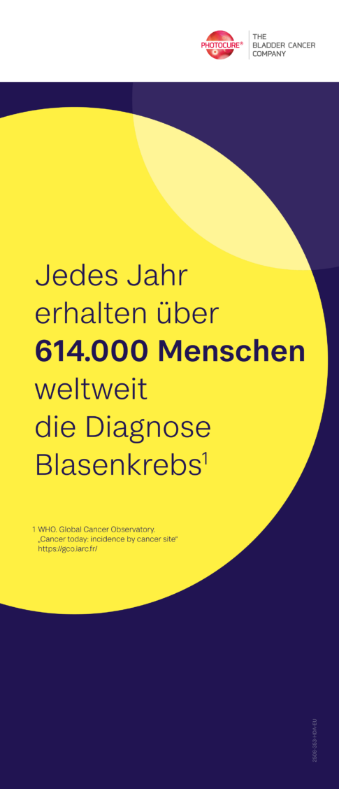 Jedes Jahr erhalten über 614.000 Menschen weltweit die Diagnose Blasenkrebs